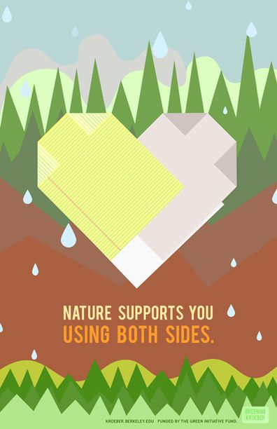 Maximize use of natural resources by using both sides of paper