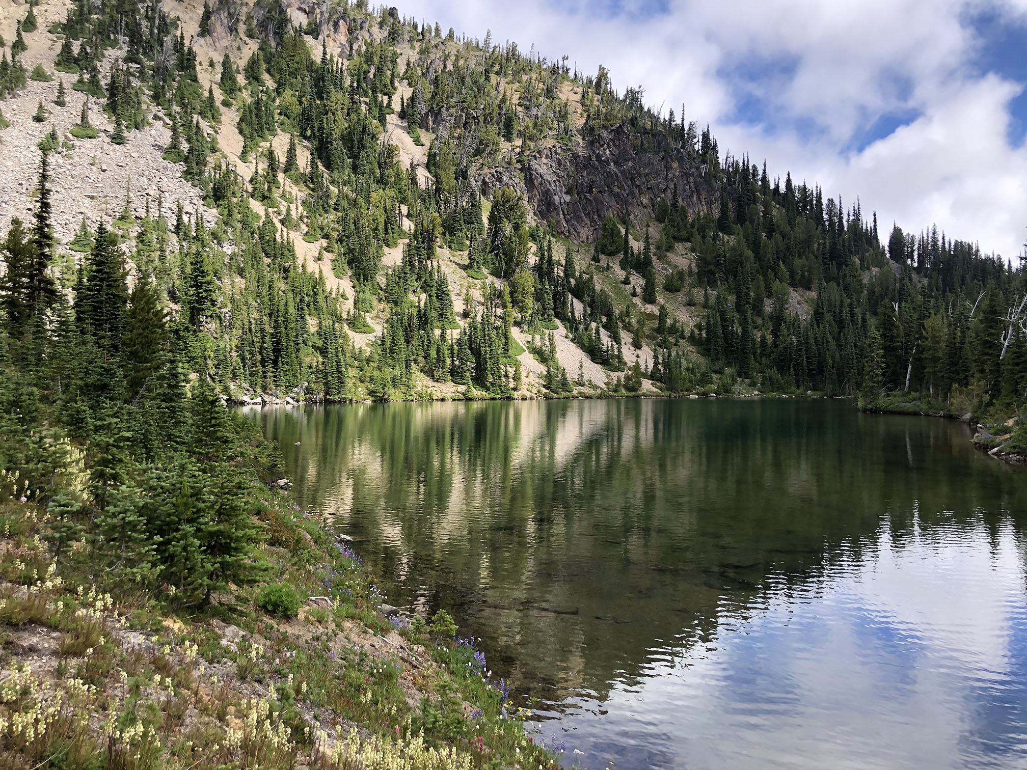 One of the lakes you see on the Palisades Lakes trail in Mt. Rainier National Park